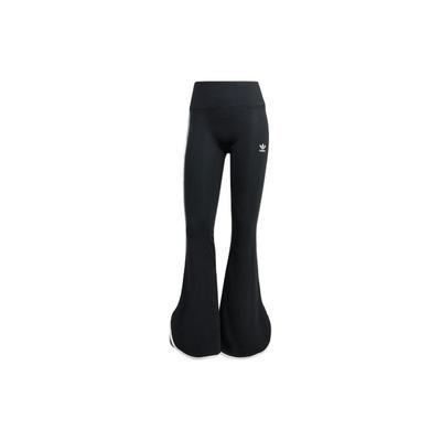 Originální tepláky s kontrastním pruhem Trefoil Slim Flare Dámské spodky Černé IC5590
