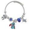 Braccialetto Cartoon Stitch con Ciondolo in Lega e Diamante Gioiello per Regalo Souvenir di Viaggio