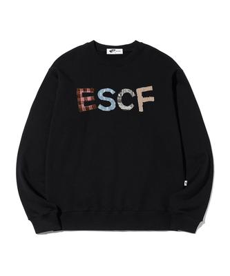 ESCAPEFROM Patch Vintage Logo Print Sweatshirt Black