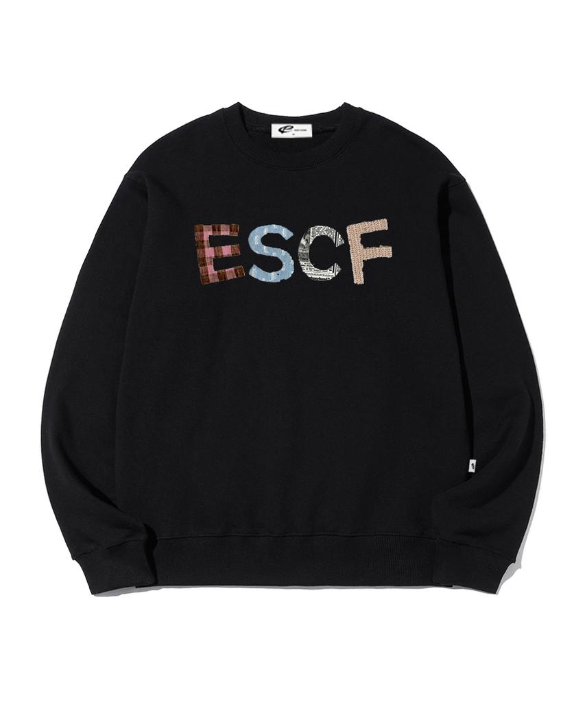 ESCAPEFROM Patch Vintage Logo Print Sweatshirt Black