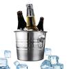 Ice Bucket Stainless Steel Bin for Cocktail Parties Chilling Beer Bottle