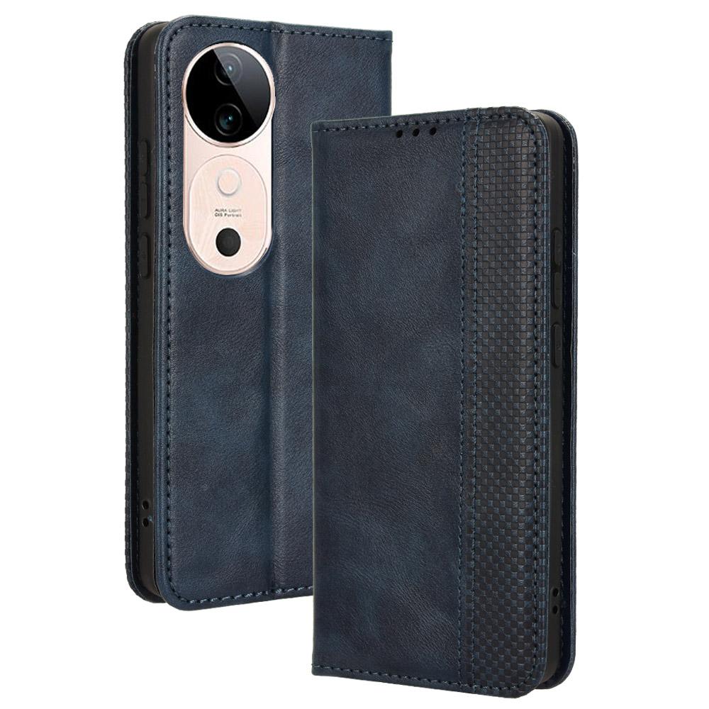 For vivo S19 5G Case Retro PU Leather Wallet Phone Cover Stand