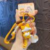 Tail Wagging Cat Keychain Cartoon Kitten Resin Pendant Cute Girl Bag Accessories Student Schoolbag Key Chain Ring Pendant