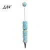 Customizable Beadable Pen DIY Pen, Rhinestone Faux Pearl Ballpoint Fancy Glitter Decorated for Crafting, Student Stationery Office Writing Tools