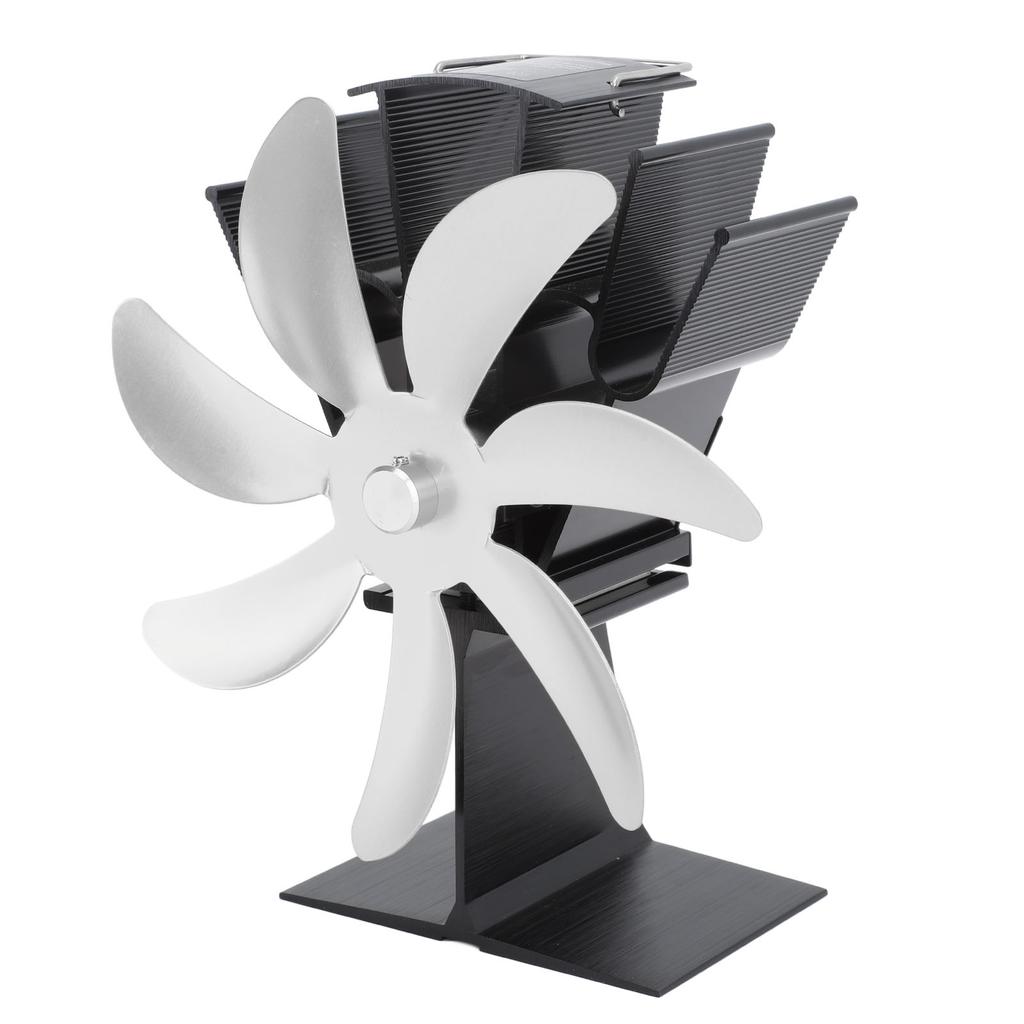 7-Blatt-Wärmebetriebener Ofenventilator, thermoelektrische Kaminventilatoren aus Aluminiumlegierung für Holzbrenner