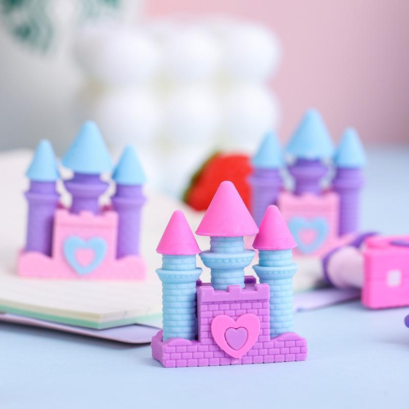 Lovely Princess Fantasy Castle Eraser Student Kawai Stationery Wholesale Childrens Day End of Period Christmas Gift Prizes