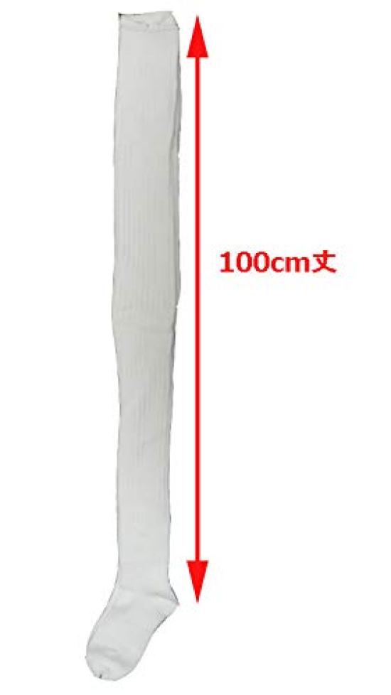 Loose 100cm Plain School Cosplay Socks Socks, Long, White, Socks,
