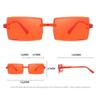 Ultralight Vintage Sunglasses for Women Men Square Rimless Outdoor Sunshades Gradient Candy Color Travel Sun Glasses for Female