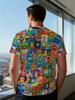 Cartoon Print Men'S T-Shirt - Breathable, Soft And Trendy, Summer 2023 Viral Graphic Tee