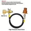 Universal Beverage Machine Gas Adapter Hose 1.5m With Pressure Gauge For Big Cylinders DIN477 W21 8 14 Connection