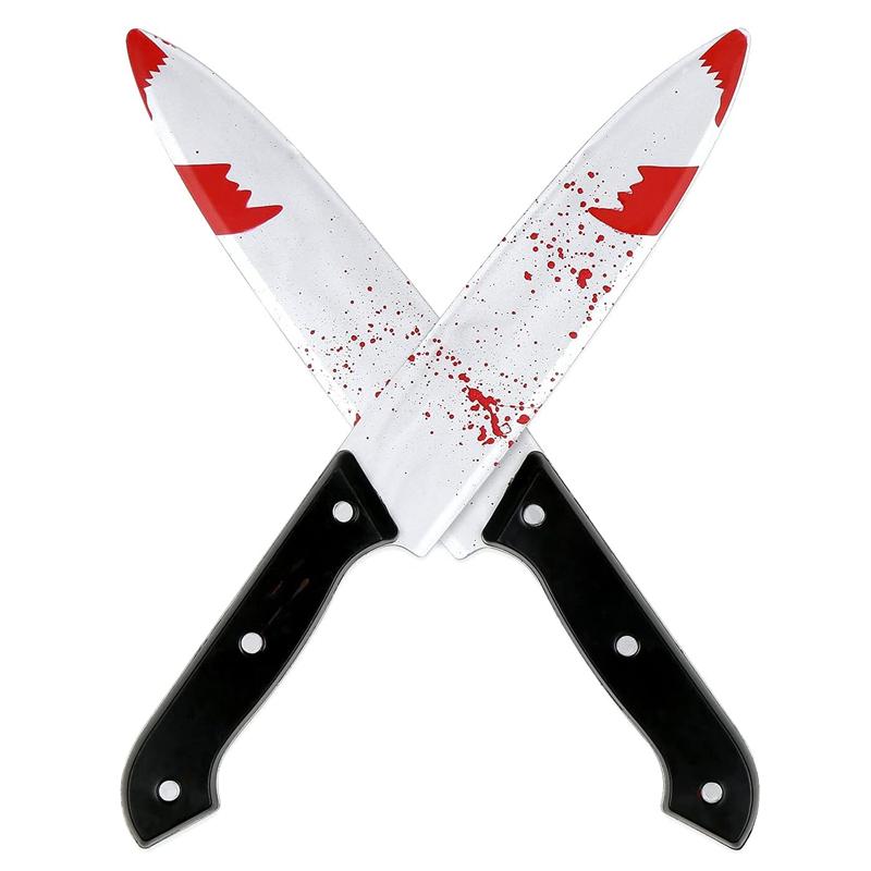 Halloween Bloody Knife Prop - Realistic Fake Plastic Knife For Horror Costumes, Scary Party Accessories & Haunted House Decor