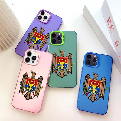 N21 Moldovos nacionalinė emblema Minkštas Border telefono dėklas, skirtas Apple iPhone 15 14 13 Pro Max 11 12 XR XS Max 7 8 Plus kietas galinis dangtelis