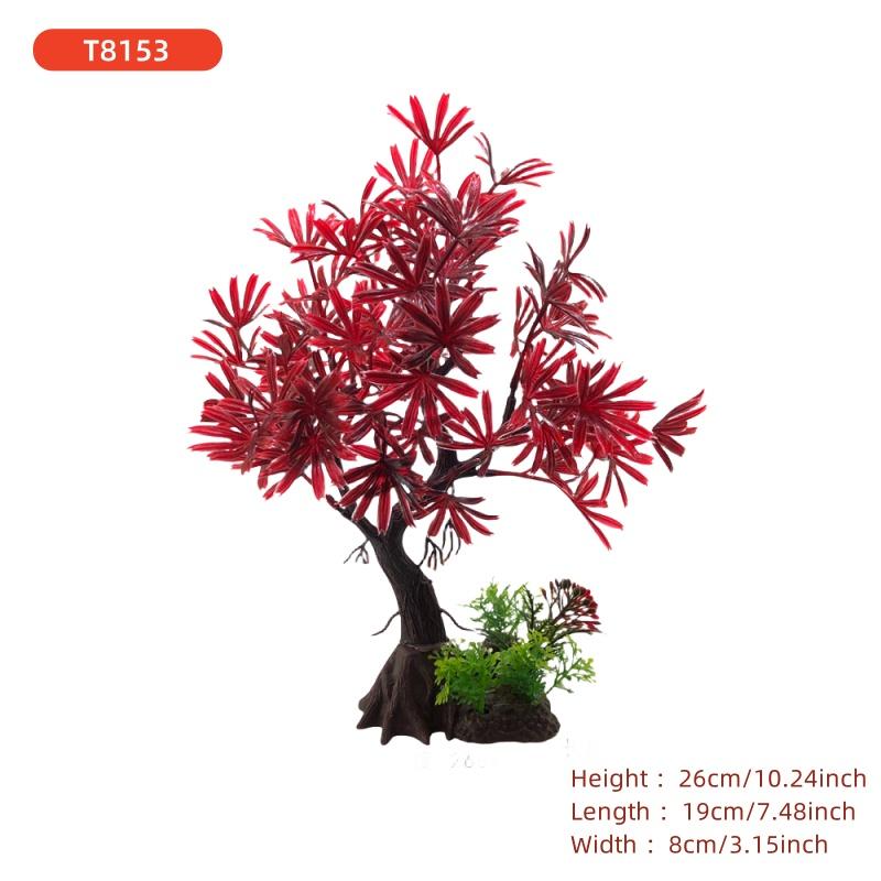 Fish Tank DIY Artificial Aquarium Decor Plants Tree Ornament Aquatic Plant Grass Decoration Accessories 26cm/10.24inch
