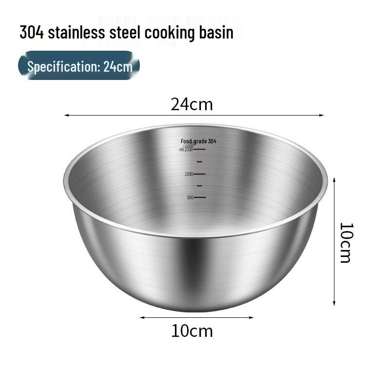 ZISIZ 316 Food-Grade Stainless Steel Salad Bowl