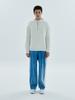 BLACK MOMENT Oversized Boucle Turtleneck Collared Half-Zip Knit