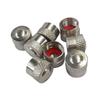 Universal Style Metal Car Anti-rust Motorbike Wheel Tire Valves Stem Cap Airtight Cover Dustproof with Rubber Seal Rings