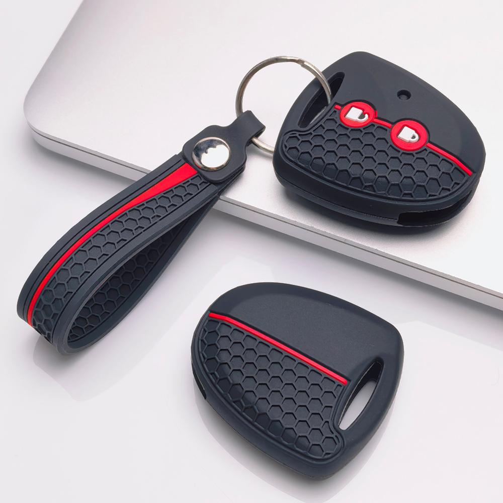 Key Case Cover for Toyota Grand New Avanza Xenia PERODUA Alza Myvi Axia with Keychain Anti-Scratch Guard Shockproof Protection Soft Grip Texture