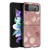 Handyhülle für Samsung Galaxy Z Flip 3 4 5 6 Faltbar Schwarze Schale Schöne Rosegold Kunst Für Samsung Z Flip4 Flip5 PC Hartschalenabdeckung