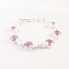 Morganite Gemstone 925 Sterling Silver Jewelry Handmade Bracelet Gift For Wife RB-14-8