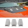 Chrome Hood Scoop Air Vent Cover Trim Bezels For Ford F150 2021-2023 Accessories