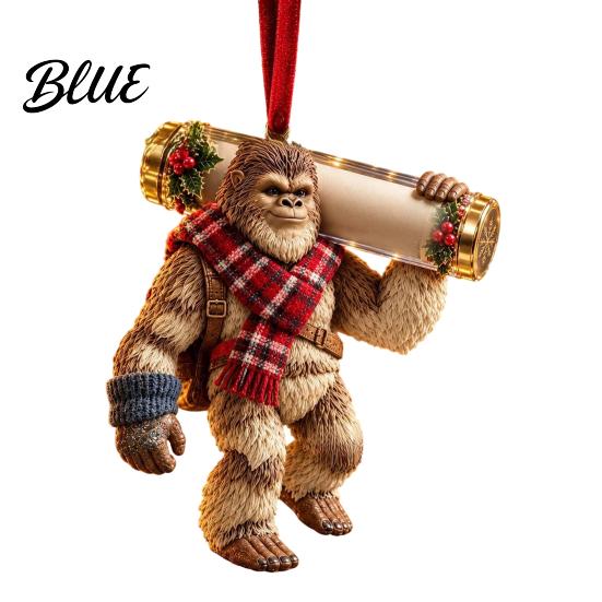 Holiday Cash Present Decoration Big Foot Money Holder for Cash 2D Acrylic Sasquatch Gift Unique Grandchildren Ornament Clear Xmas Tree Hanging Party