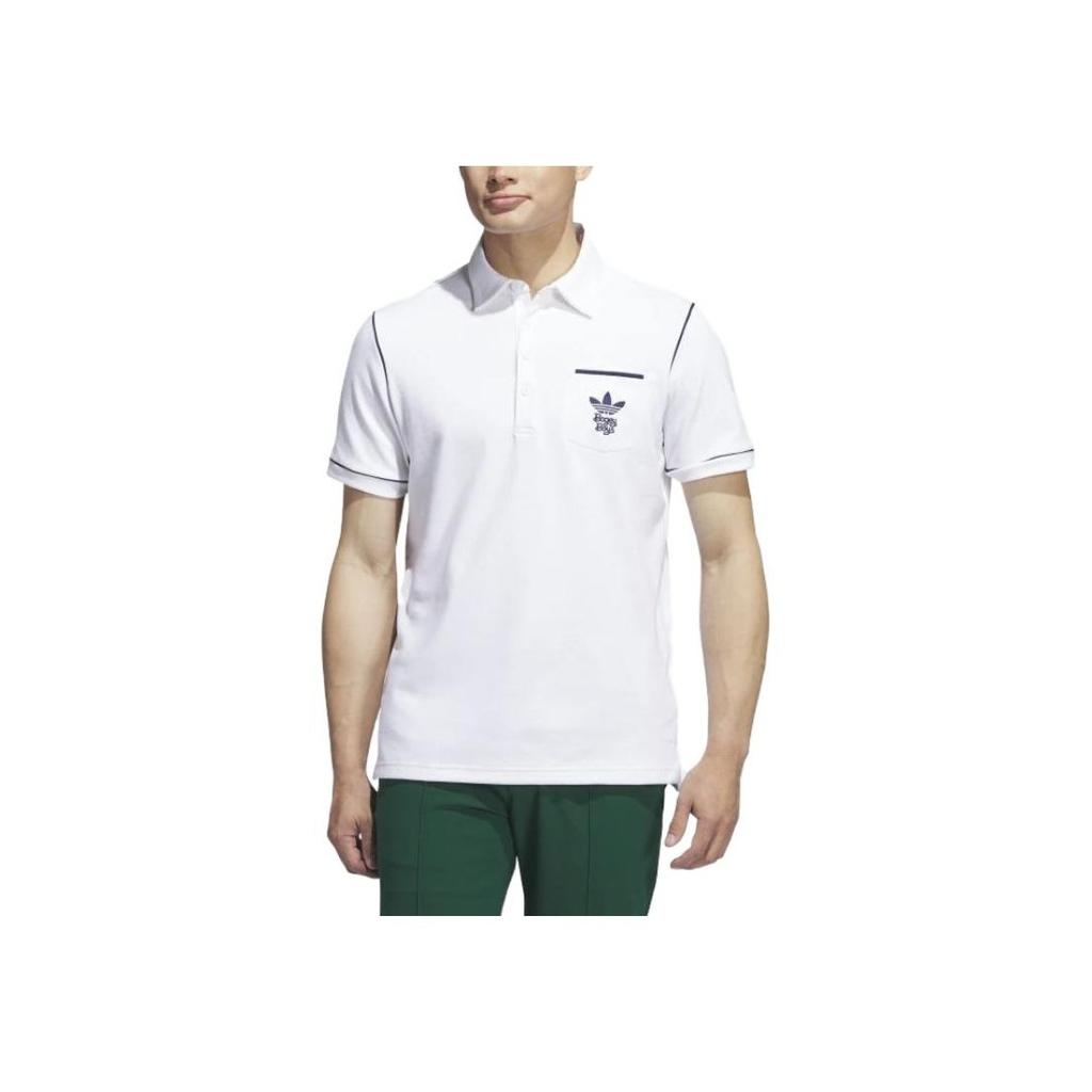 Adidas Originals X Bogey Boys Collaboration SS23 Brand Logo Pocket Button Short Sleeve Polo Shirt Men Polo Shirts White IB2942