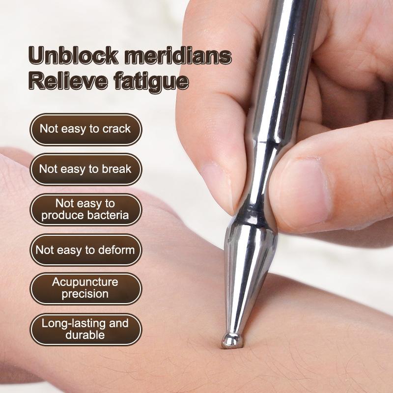 Acupuncture Pen Facial Reflexology Tools Stainless Steel Trigger Point Massager Deep Tissue Back Massager Body Face Massage