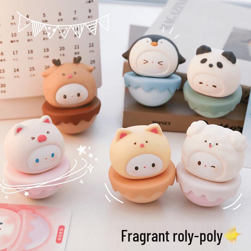 Cute Pet Tumbler Resin Figurine - Creative Desk Decoration & Lovely Gift for Girls