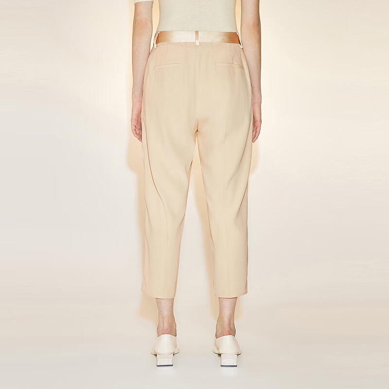 Less Silk Blend Tapered Cropped Pants