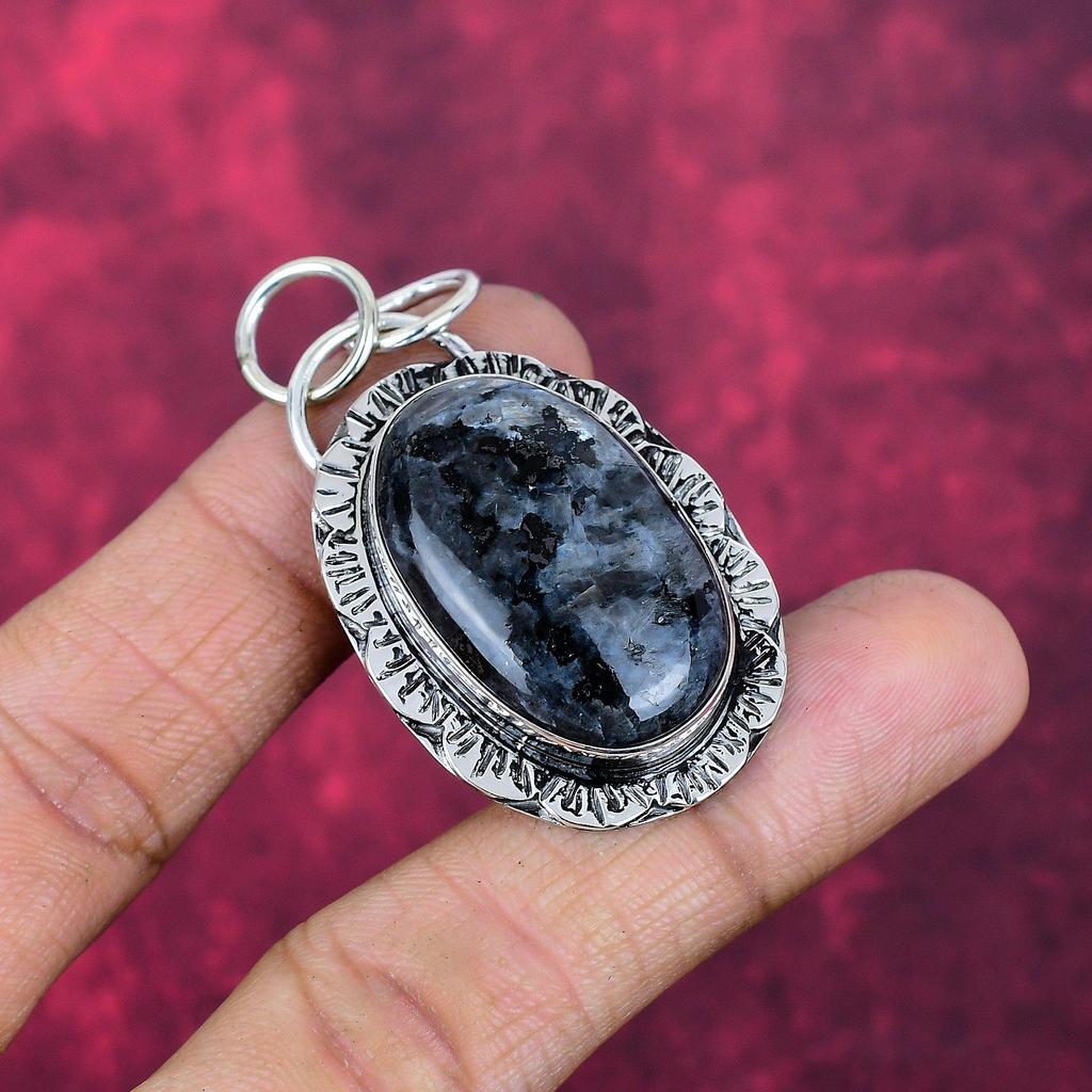 Larvikite Jewelry, 925 Solid Sterling Silver Pendant Handmade Gemstone Jewelry, Gifts For Wife Brand New Pendant