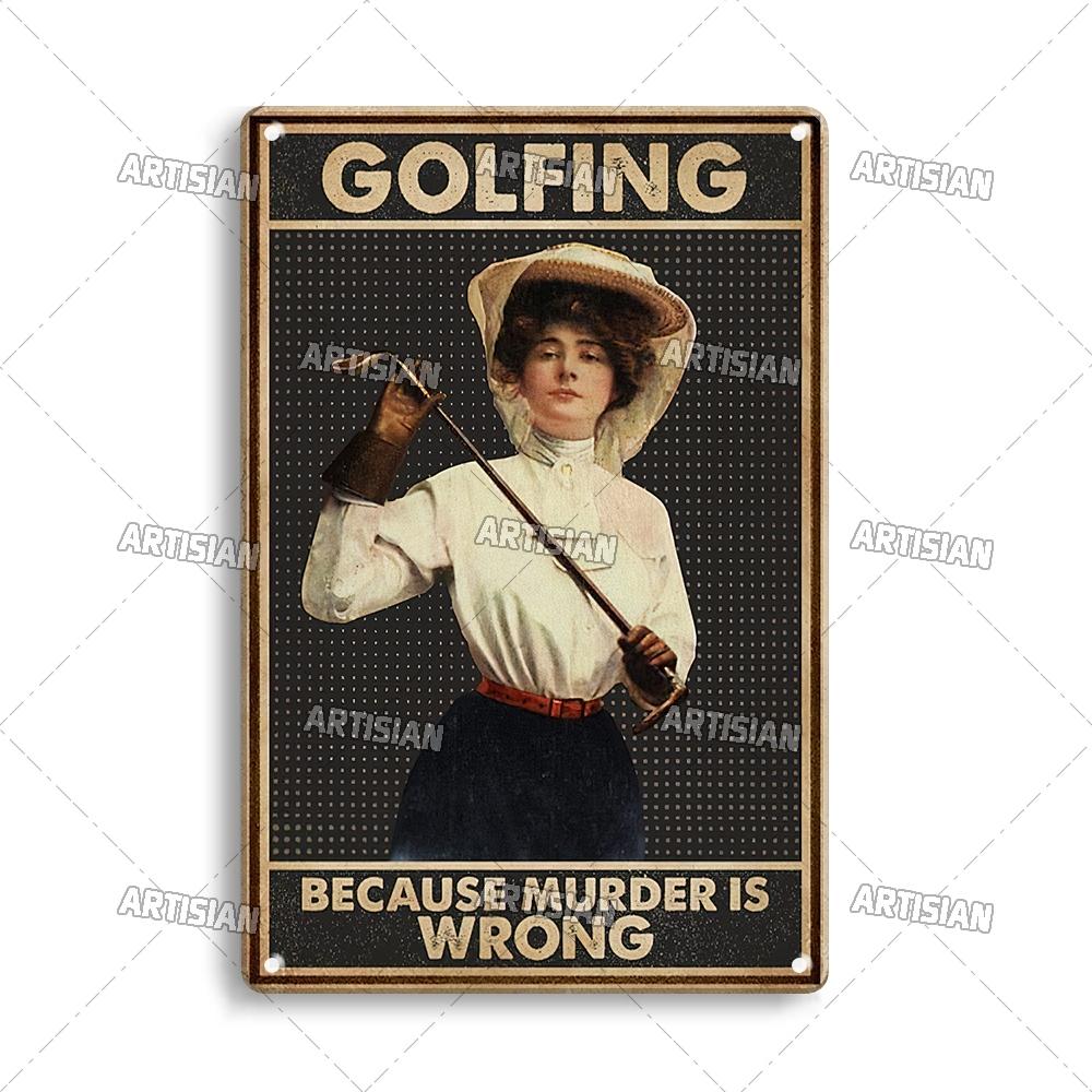 Artisian Sport Metal Plate Golf Tin Sign Vintage Decorative Poster Wall Decor Garage Bar Pub Club Hotel Kitchen Home Man Cave