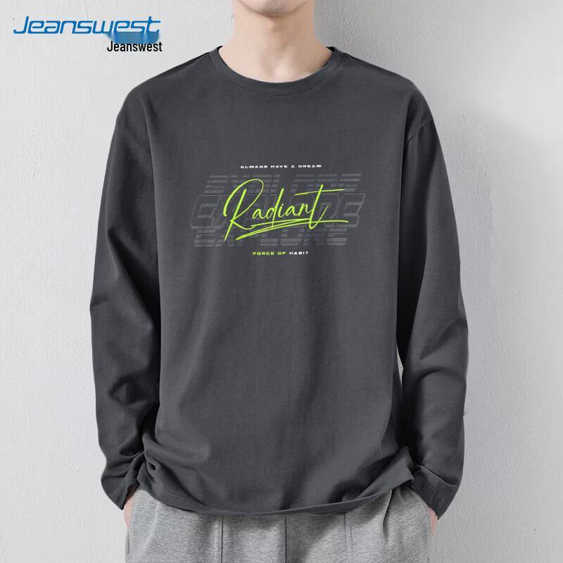 Jeanswest Men's Long-Sleeve Round Neck T-Shirt