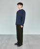NONBLANK [Hyun Kim] Lambswool Round Knit_Dark Navy