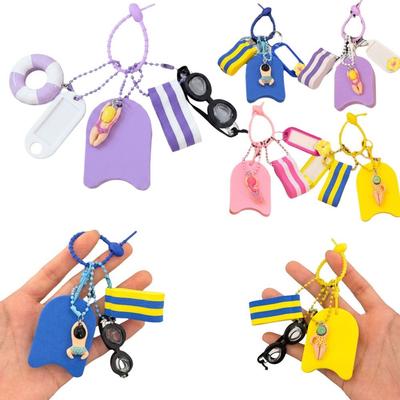 Colorful Swimming Keychain Funny Diving Series Keychain Floating Key Ring  Swimming Enthusiast