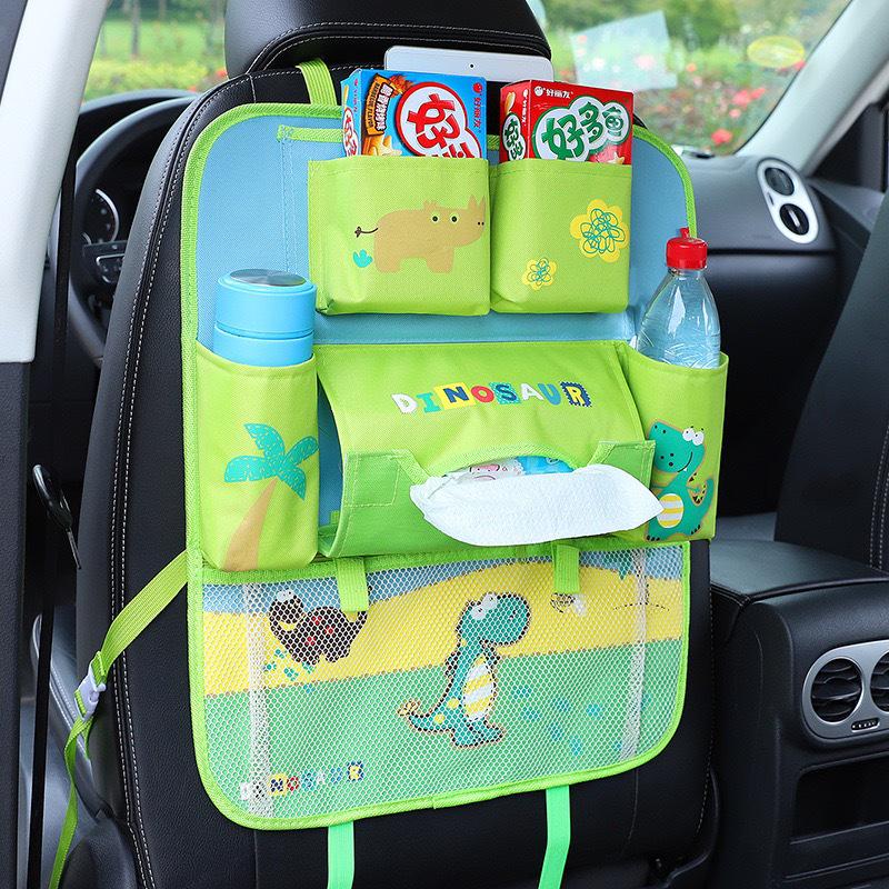 Children's Multifunctional Car Seat Organizer with Touch Screen Compartment