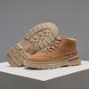 Men’s Black Boots Hiking Shoes Casual Sport Shoes Outdoor Khaki High Top Walking Shoes Plus Size