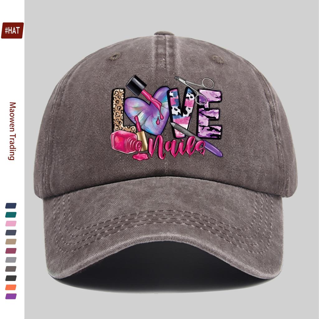 Pc Pink Nail Technician Printed Baseball Cap Printed Golf Cap Designed for Beauty Professionals Home Leisure Decorative Hat