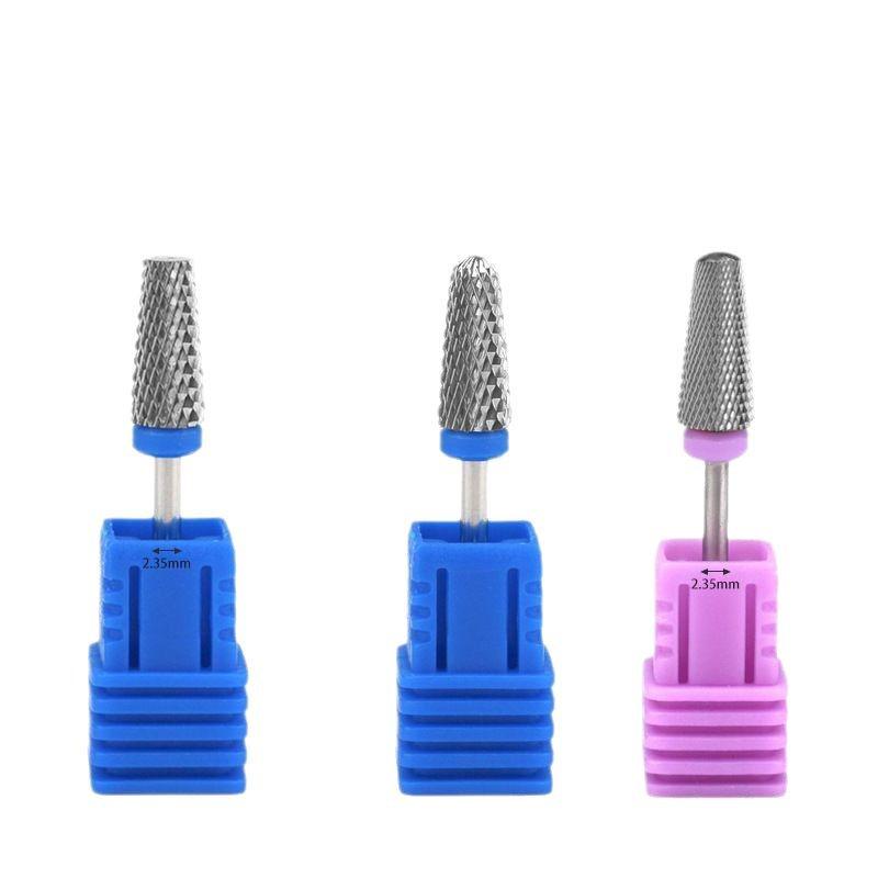 Cross-border Tungsten Steel Nail Art Grinding Head Set: Cone-shaped Cuticle and Nail Remover