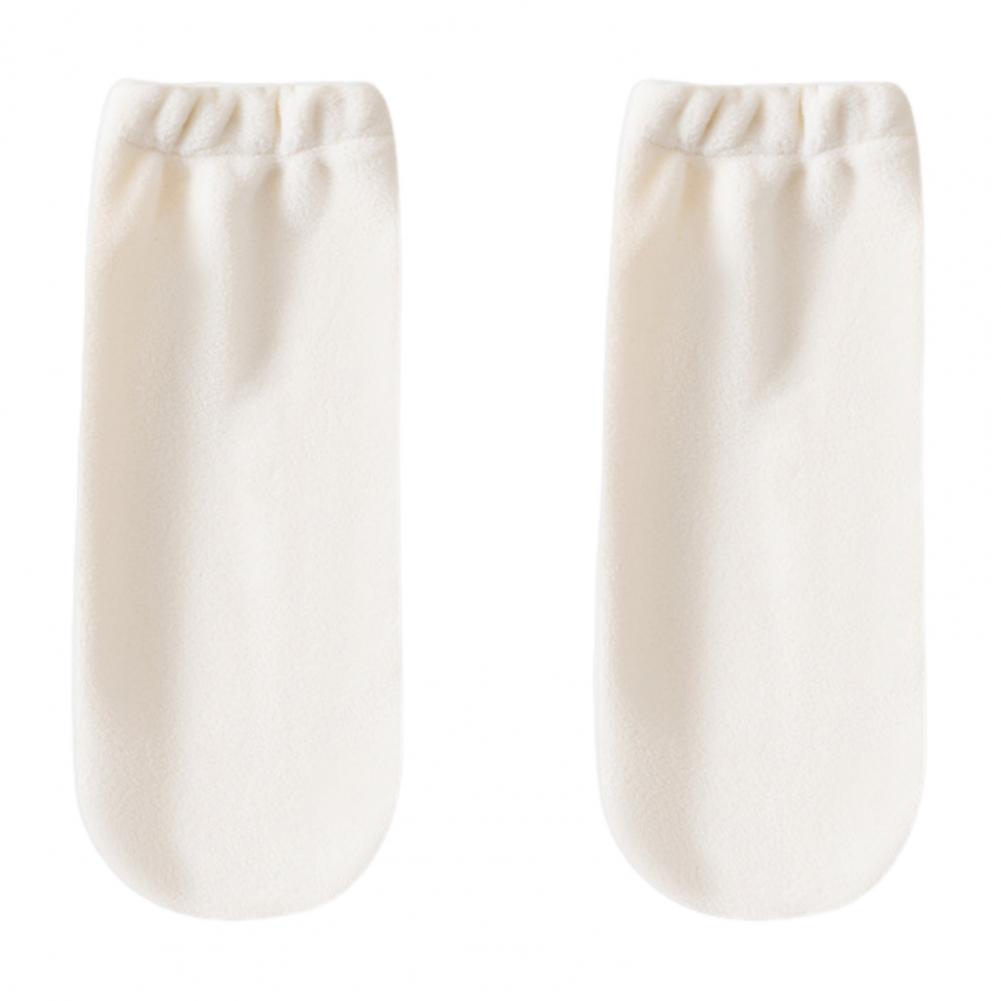 

1 пара спальных носков, однотонные двухсторонние флисовые женские носки, высокоэластичные, дышащие, теплые носки-подкладки One Size белый