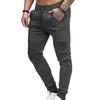 Pantalon de survêtement respirant couleur unie cordon de serrage taille élastique pantalon skinny d'extérieur pour la salle de sport