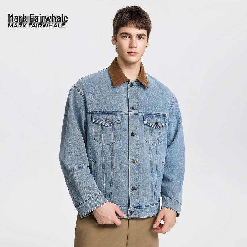 Mark Fairwhale Herren Retro Distressed Jeansjacke