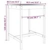 VidaXL Ensemble de bar de jardin 5 pcs blanc bois massif de pin, ensemble de pub, ensemble de bar de patio, ensemble de 3157800