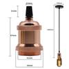 E26/E27 Electroplated Die-cast Metal Edison Retro Aluminum Lamp Holder Base