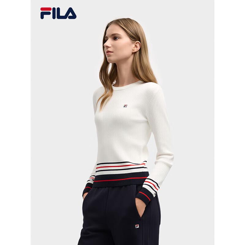 FILA Women s Fashion Color-block Knitted Sweater S