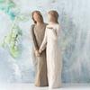 Willow Hand Tree Painted Resin Sister By My Side Figurine Doll Decorative Gift