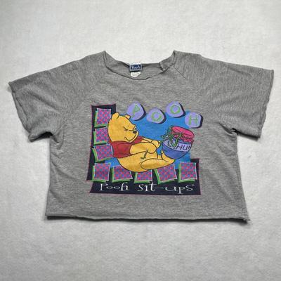 VTG 90er Winnie Puuh Work Out Muskel T-Shirt Gr. M