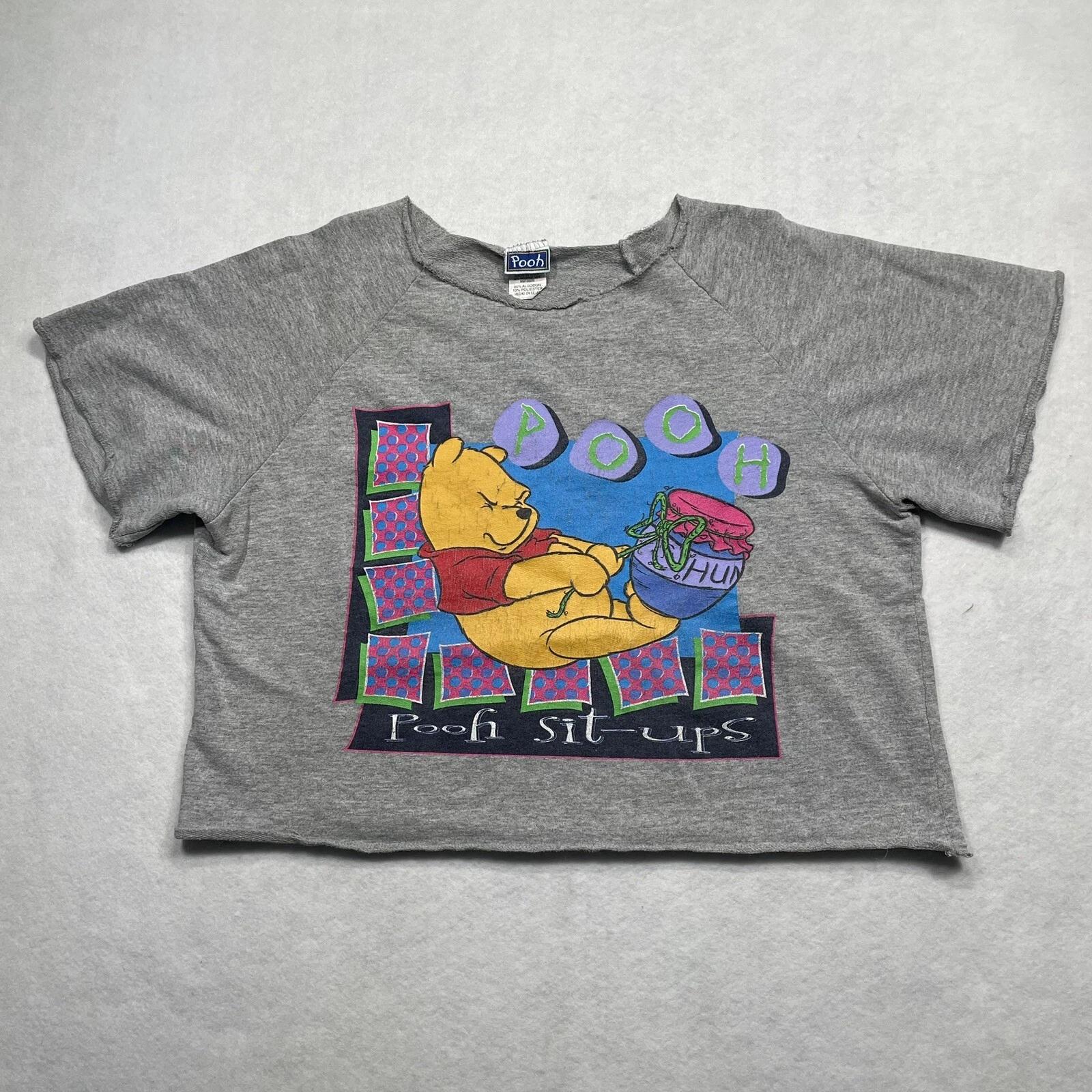 

VTG 90s Winnie The Pooh Work Out Muscle T-Shirt Sz M L
