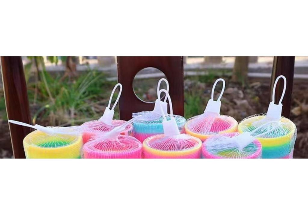 10 Medium Rainbow Stacker Slinkies - Kids' Toys for Parties, Prizes & Stress Relief