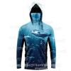 Camicia da Pesca Leggera Asciugatura Rapida Con Cappuccio Copri Viso Fibra di Bambù Protezione UV Manica Lunga Pesca all'Aperto