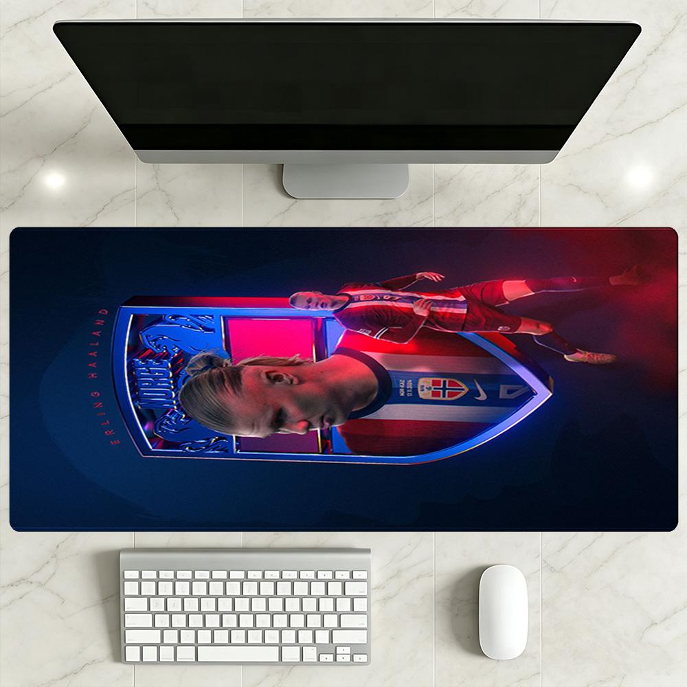 Haaland Large Mouse Pad Keyboard Pad Computer Desk Keyboard Mat Non-Slip Rubber Base Office Desk Accessory